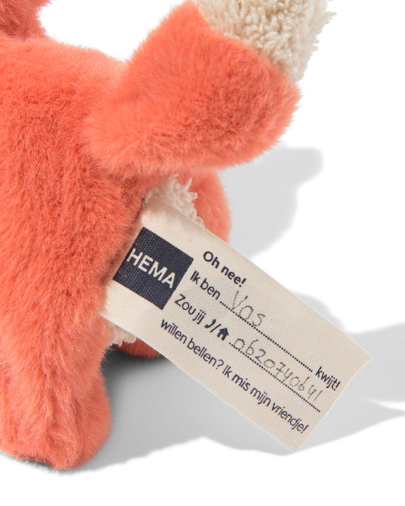 robot renard en peluche 17x14x7,5cm - 15100273 - HEMA