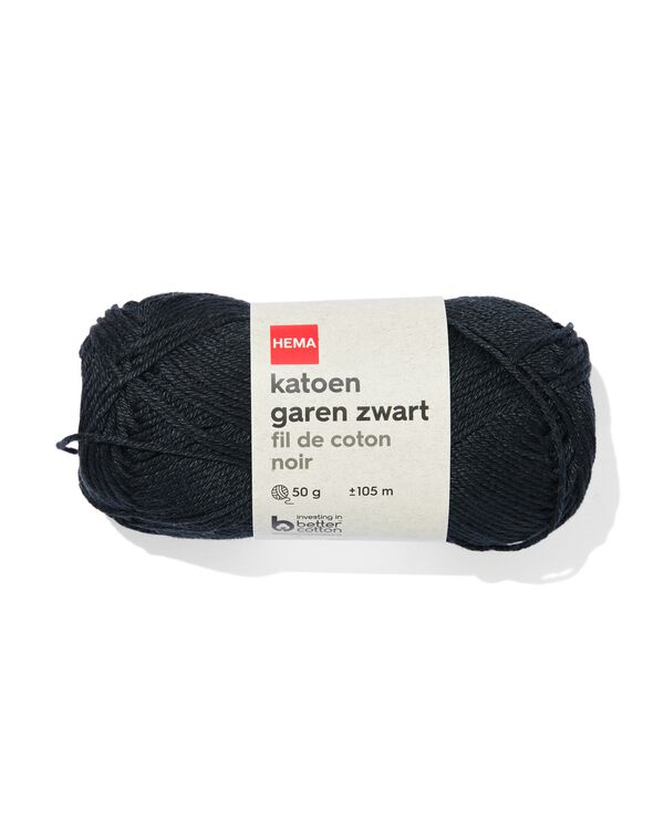 fil de coton 50 g 105 m noir - 60760078 - HEMA