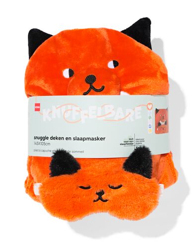 couverture douillette et masque de sommeil renard - 15100391 - HEMA
