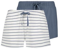 2 shorts de nuit femme Betty coton bleu bleu - 1000027855 - HEMA