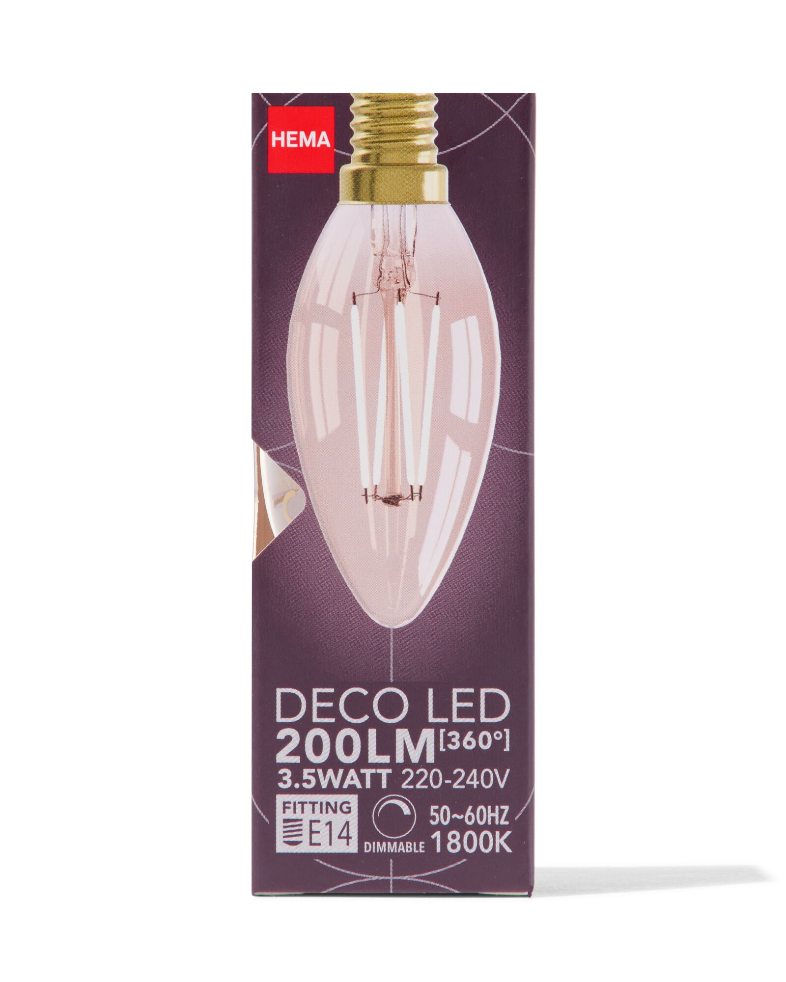 LED-Lampe, E14, 3.5 W, 200 lm, Kerzenlampe, Gold - 20070057 - HEMA