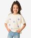 t-shirt enfant relaxed fit fleur violet 134/140 - 30862654 - HEMA