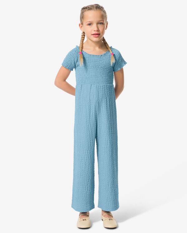 kinderjumpsuit blauw blauw - 30861900BLUE - HEMA