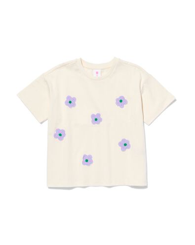 Kinder-T-Shirt, Relaxed Fit, Blumen violett 134/140 - 30862654 - HEMA