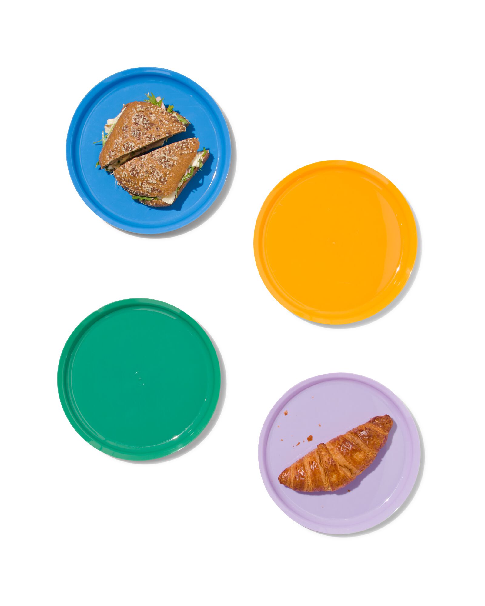 4er-Pack Teller, Kunststoff, Ø 23 cm - 80660150 - HEMA