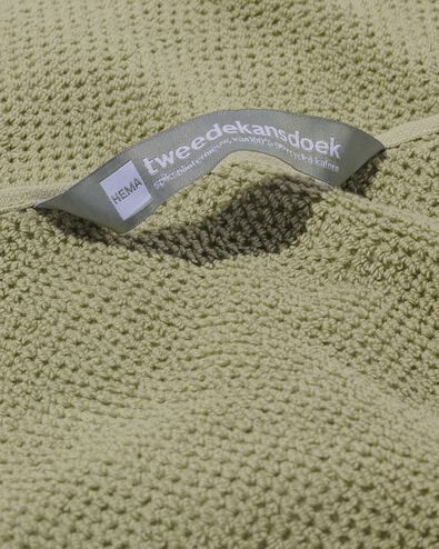 serviette de bain 2&egrave;me vie coton recycl&eacute; vert clair vert clair - 1000031877 - HEMA