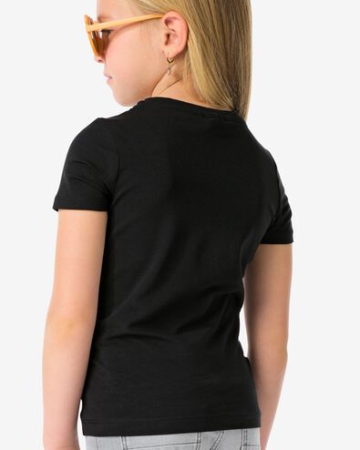 2 t-shirts enfant coton biologique noir 110/116 - 30835772 - HEMA