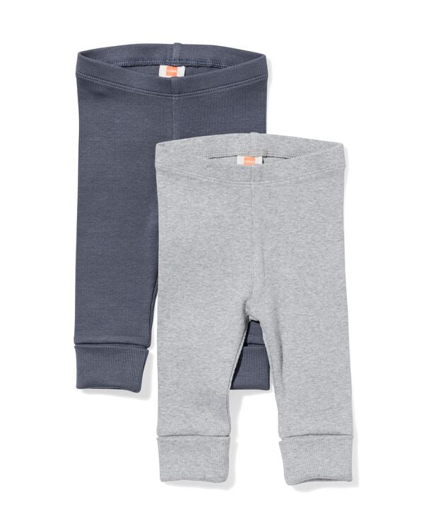 leggings &eacute;volutifs c&ocirc;tel&eacute;s b&eacute;b&eacute; - lot de 2 gris gris - 33045570GREY - HEMA