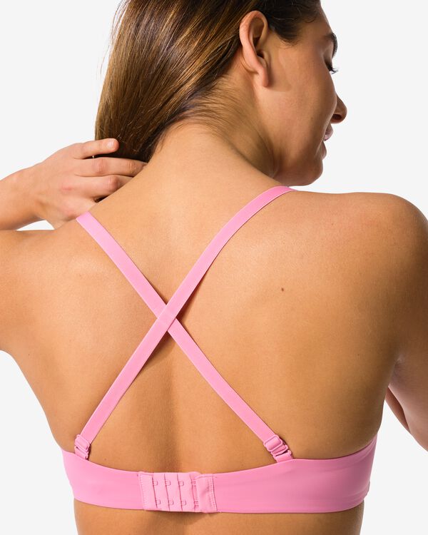 voorgevormde bh zonder beugel micro roze roze - 21805700PINK - HEMA