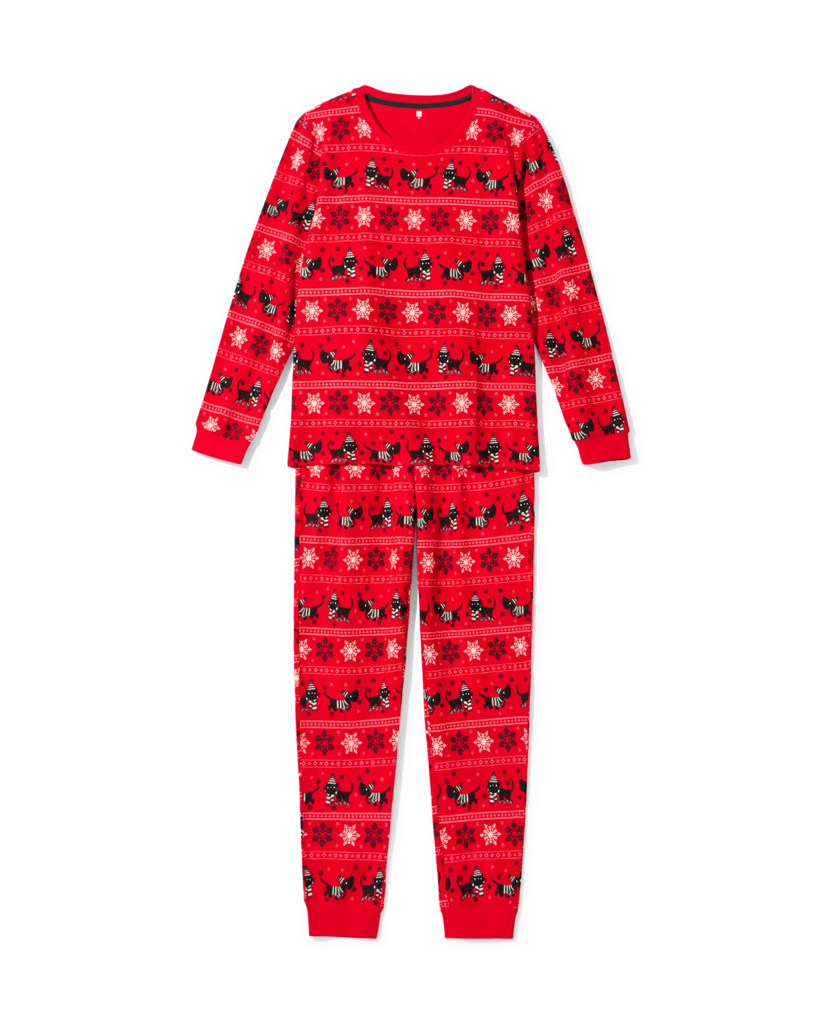 Takkie en Siepie damespyjama wafel  rood rood - 23400700RED - HEMA