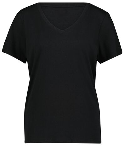Damen-T-Shirt schwarz S - 36304826 - HEMA