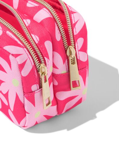 trousse à crayons à fleurs avec double fermeture éclair  - 14511015 - HEMA