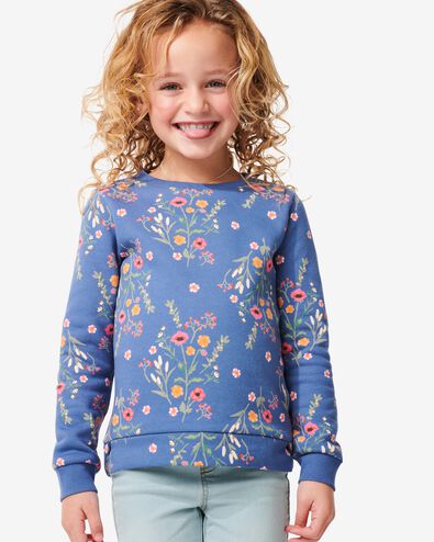 kinder sweater blauw - 1000029642 - HEMA