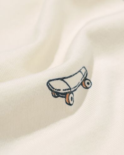kinder T-shirt skateboard wit wit - 30713207WHITE - HEMA