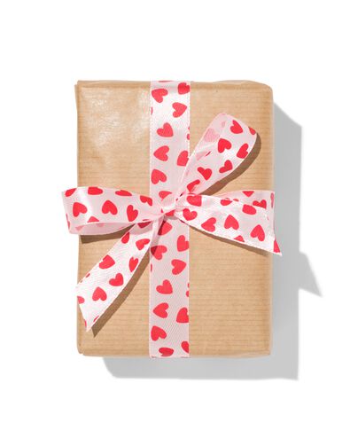 ruban 3 m satin coeur - 5 pi&egrave;ces - 14793313 - HEMA