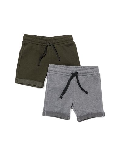 2 shorts enfant vert armée - 1000027174 - HEMA