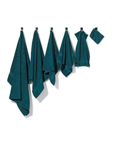 serviette de bain - 50x100 cm - qualité épaisse - vert foncé vert foncé serviette 50 x 100 - 5220013 - HEMA