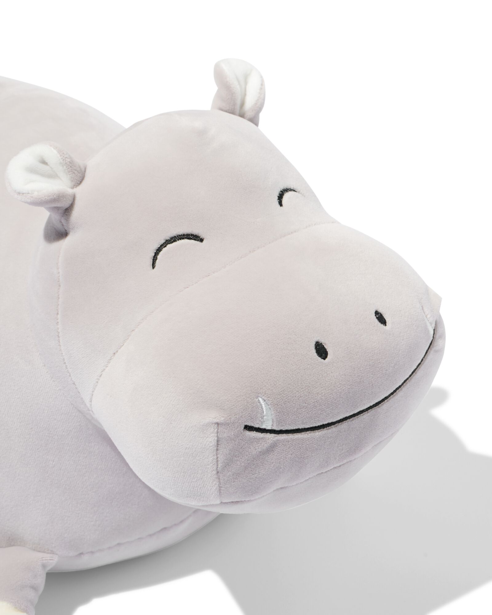 knuffel 48cm nijlpaard grijs   - 61100514 - HEMA