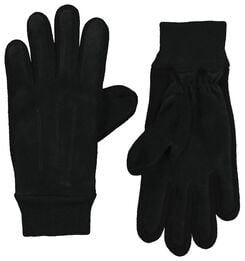 Damen-Handschuhe, Wildleder/Strick schwarz schwarz - 1000020807 - HEMA