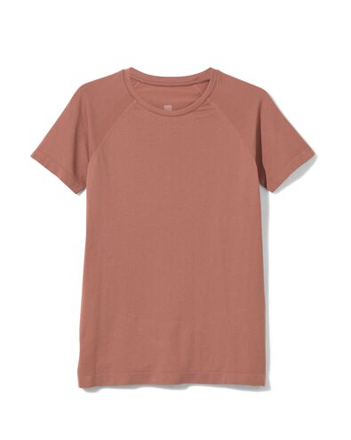 t-shirt sport sans coutures femme marron moyen - 36030313MIDBROWN - HEMA