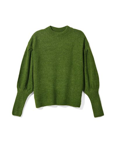pull en maille fine Havana pour femmes  vert fonc&eacute; - 36277160DARKGREEN - HEMA
