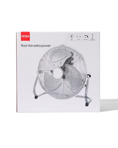 ventilateur de plancher extra power chrom&eacute; &Oslash;35cm - 80200021 - HEMA