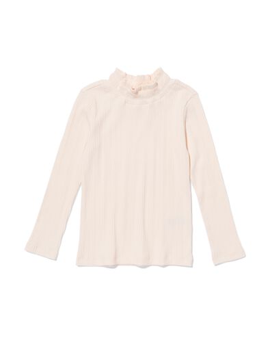 kinder T-shirt rib  ecru ecru - 30828321ECRU - HEMA