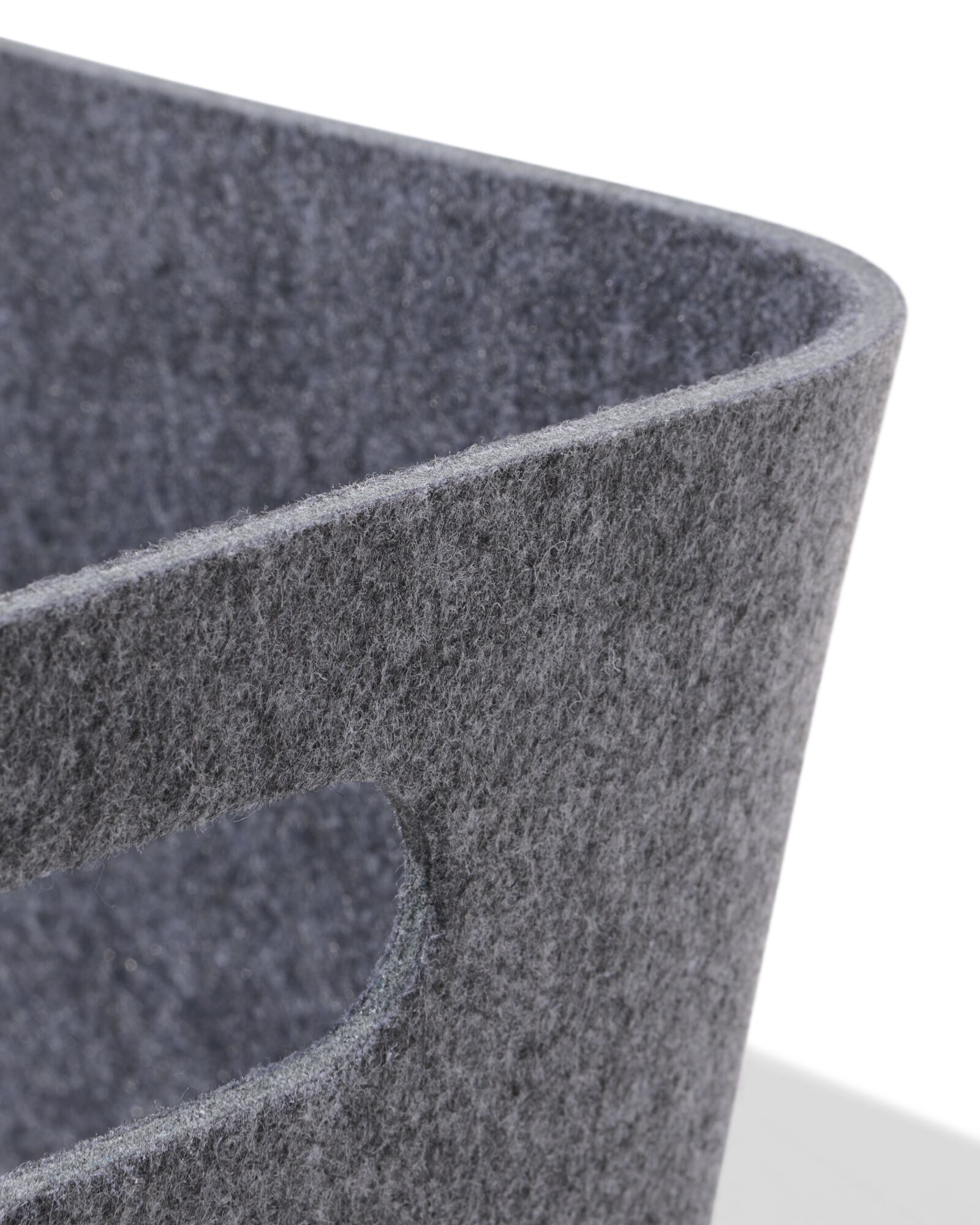 panier de rangement 25x33x14 cm M feutre gris - 39800088 - HEMA