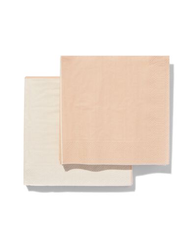 serviettes beige duo 24 x 24 cm - 14250189 - HEMA