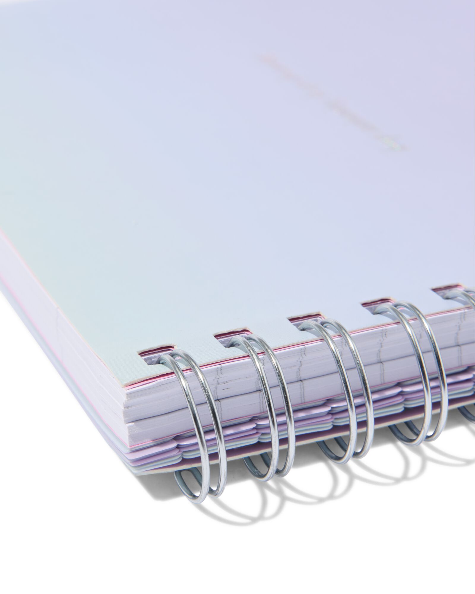 Cahier &agrave; spirale 10 en 1 A4 lignes d&eacute;grad&eacute; de couleurs - 14102216 - HEMA