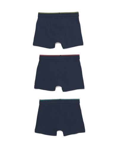 3 boxers enfant en coton/stretch bleu bleu - 19272030BLUE - HEMA