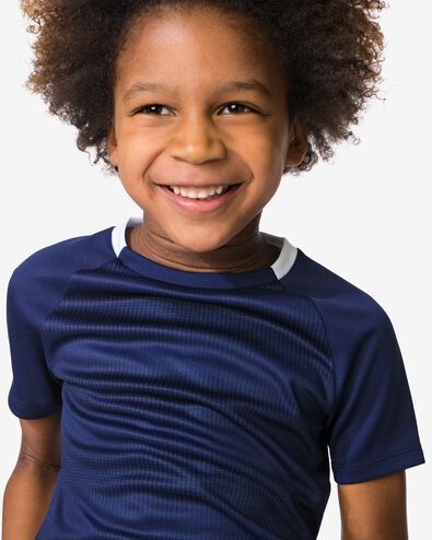 kindersportshirt donkerblauw donkerblauw - 30602290DARKBLUE - HEMA