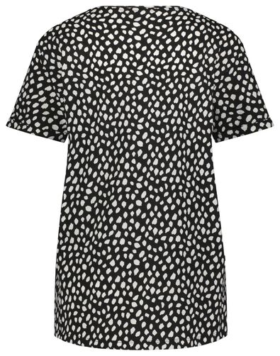 Damen-T-Shirt Zita, Punkte schwarz - 1000027539 - HEMA