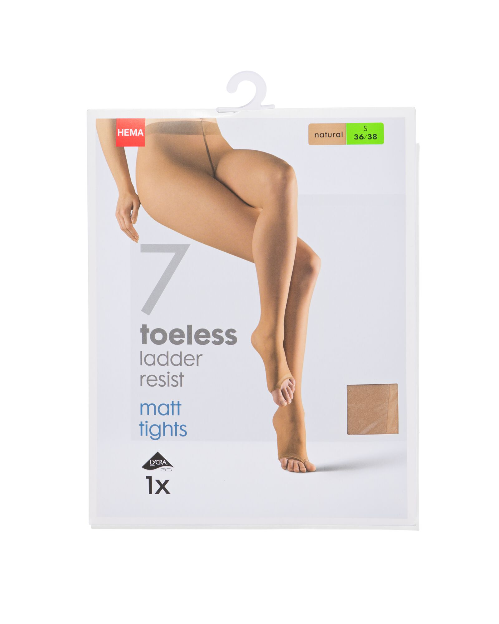 collant sans orteils 7 deniers - chair naturel - 1000007287 - HEMA