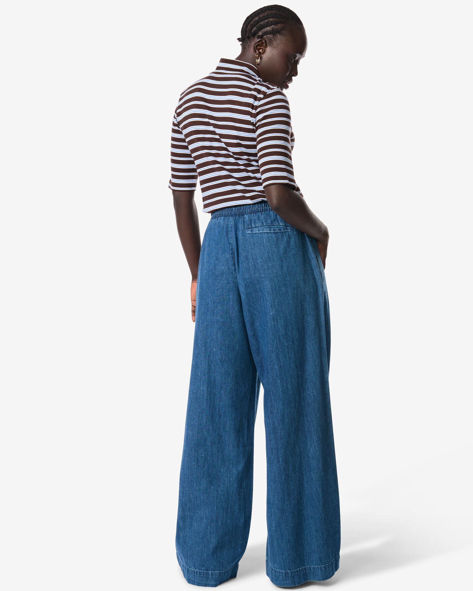 Damenhose Suzy, weit mittelblau mittelblau - 36207040MIDBLUE - HEMA