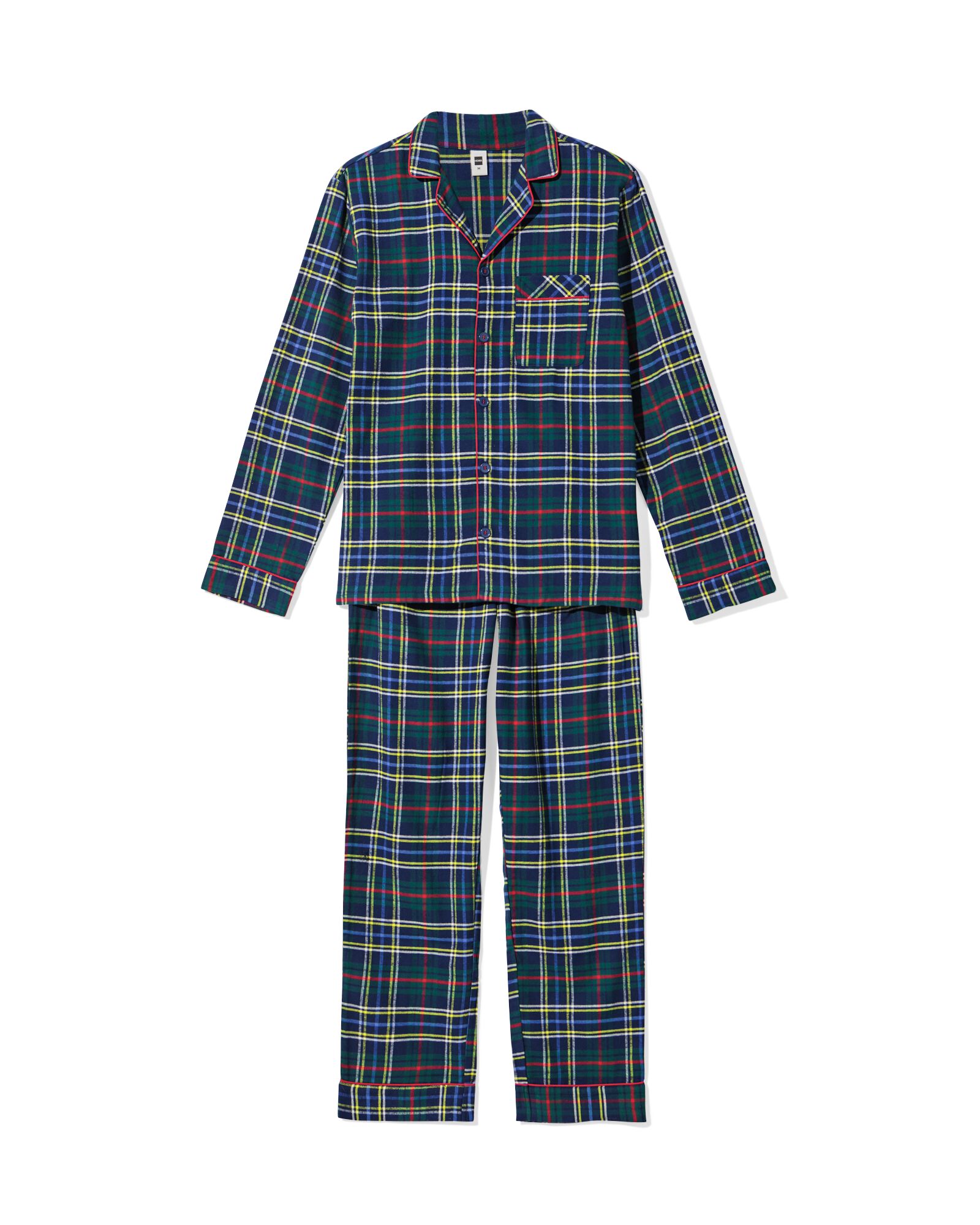 pyjama homme War Child carreaux bleu fonc&eacute; bleu fonc&eacute; - 23601610DARKBLUE - HEMA