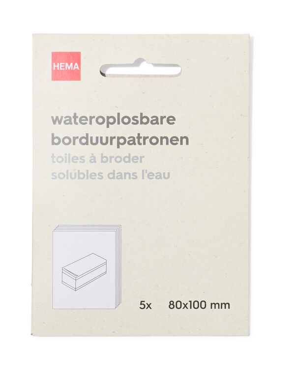 wateroplosbare borduurpatronen - 5 stuks - 60702847 - HEMA