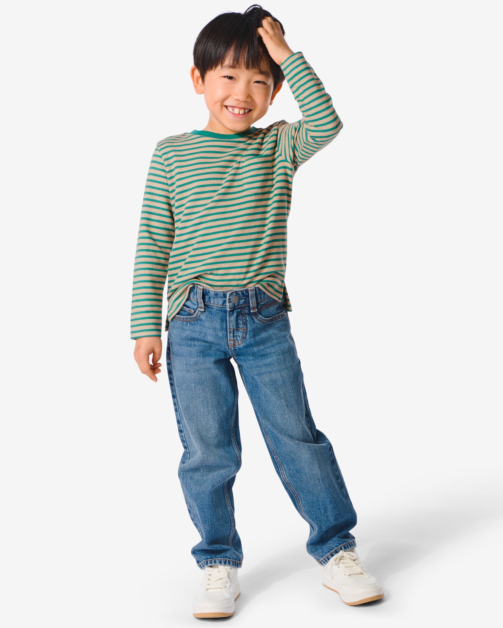 hema jean enfant - modèle straight fit bleu (bleu)