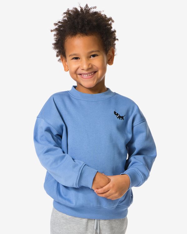Takkie kindertrui sweatstof blauw blauw - 30712834BLUE - HEMA