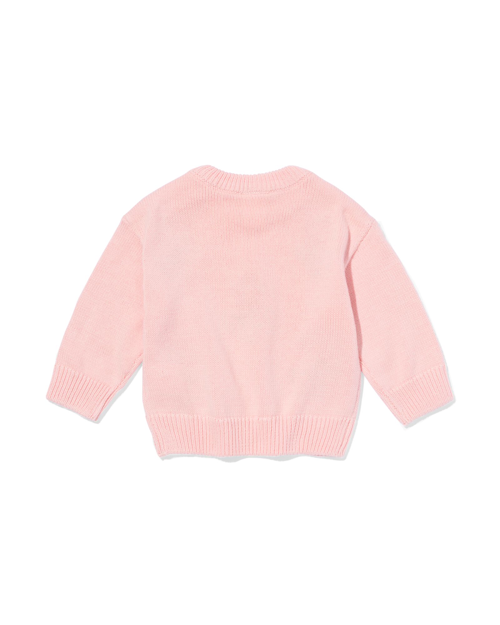 babytrui fijngebreid bloemen lichtroze - 33059770LIGHTPINK - HEMA