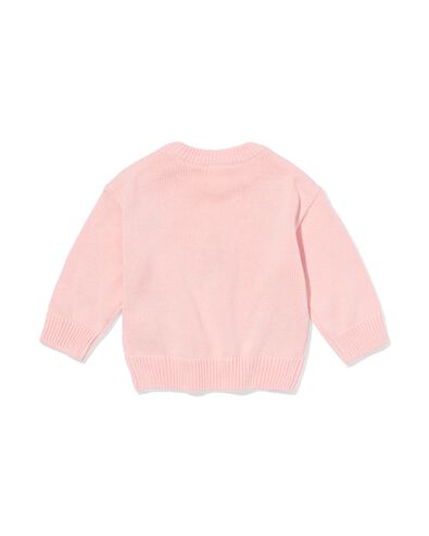 babytrui fijngebreid bloemen lichtroze - 33059770LIGHTPINK - HEMA
