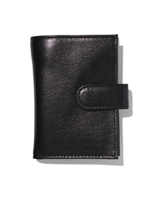 portemonnaie en cuir avec pochettes noir - 18120066 - HEMA
