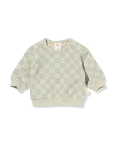 newborn trui jersey blokken vert clair vert clair - 33444020LIGHTGREEN - HEMA