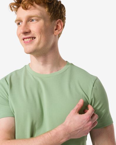 Herren-T-Shirt, Piqué grün XXL - 2115938 - HEMA