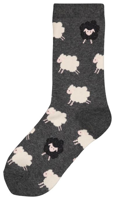 chaussettes femme moutons gris chiné - 1000025221 - HEMA