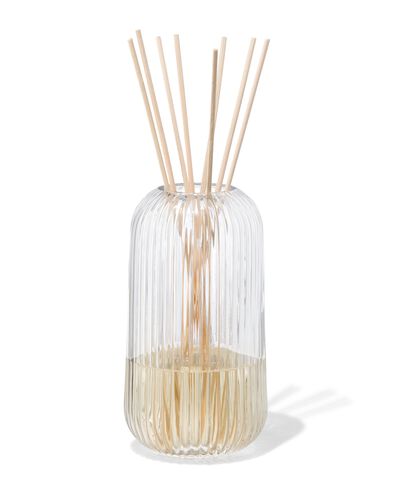 vase pour b&acirc;tonnets parfum&eacute;s ⌀7x10cm verre nervur&eacute; transparent - 13507549 - HEMA