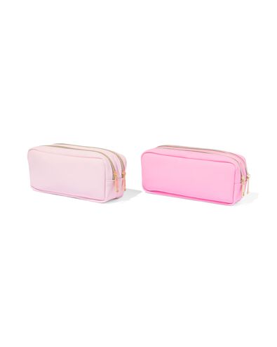 trousse rose &agrave; double fermeture &eacute;clair  - 14460080 - HEMA
