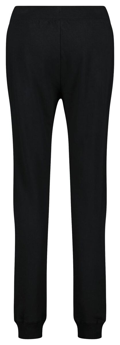 Damen-Pyjamahose Baumwollsweat schwarz schwarz - 1000028584 - HEMA