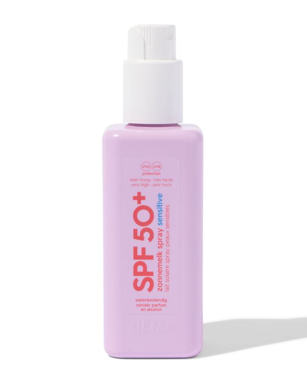 zonnebrandspray gevoelige huid SPF50+ 200ml - 11640017 - HEMA