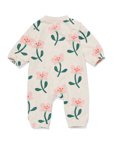 combinaison sweat nouveau-n&eacute; avec fleurs &eacute;cru - 33479910ECRU - HEMA